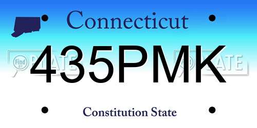 435PMK Connecticut License Plate