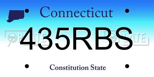 435RBS Connecticut License Plate