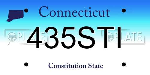 435STI Connecticut License Plate