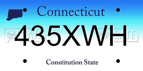 435XWH Connecticut License Plate