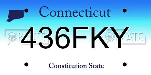 436FKY Connecticut License Plate