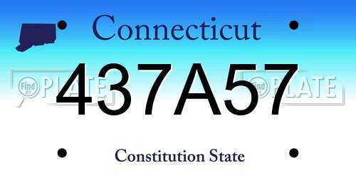 437A57 Connecticut License Plate