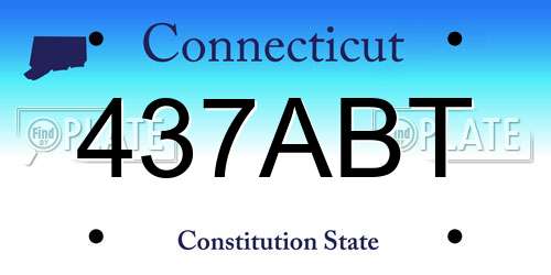 437ABT Connecticut License Plate