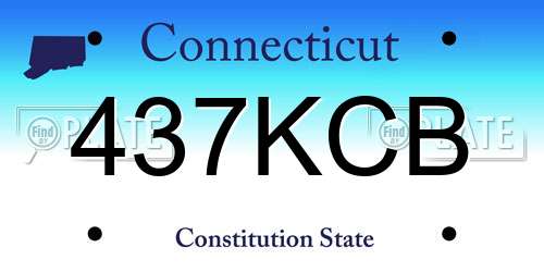 437KCB Connecticut License Plate