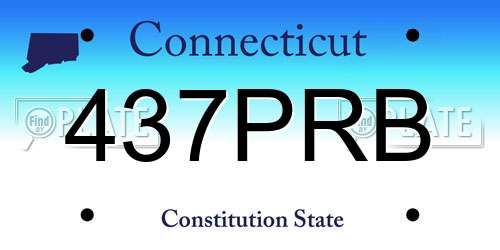 437PRB Connecticut License Plate