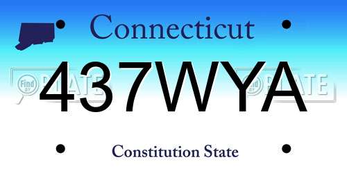 437WYA Connecticut License Plate