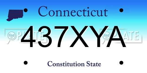 437XYA Connecticut License Plate