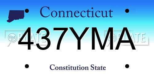 437YMA Connecticut License Plate