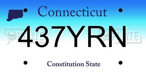 437YRN Connecticut License Plate