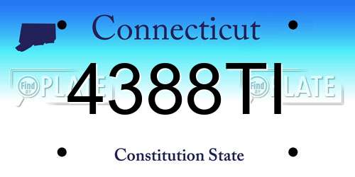 4388TI Connecticut License Plate