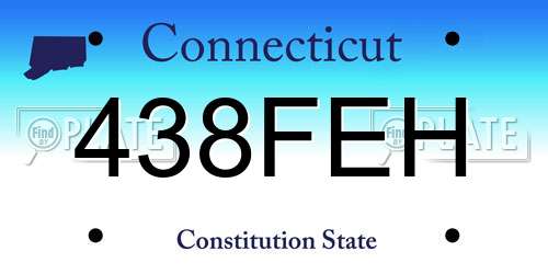 438FEH Connecticut License Plate