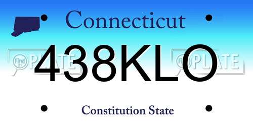 438KLO Connecticut License Plate