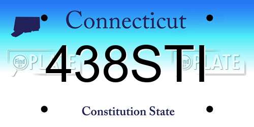 438STI Connecticut License Plate