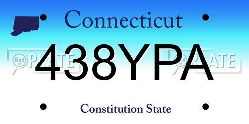 438YPA Connecticut License Plate