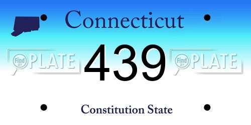 439 Connecticut License Plate