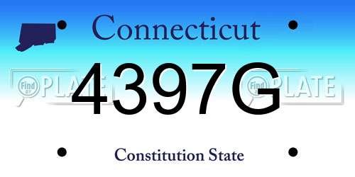 4397G Connecticut License Plate