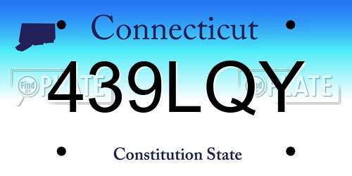 439LQY Connecticut License Plate