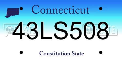 43LS508 Connecticut License Plate