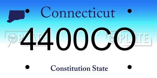 4400CO Connecticut License Plate