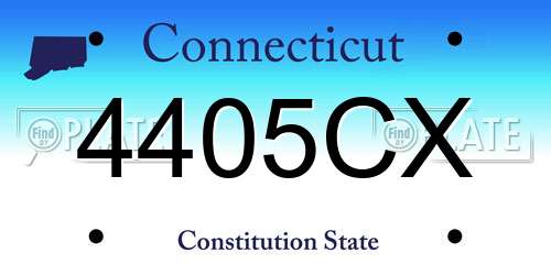 4405CX Connecticut License Plate