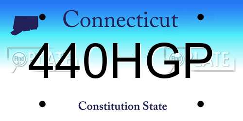 440HGP Connecticut License Plate