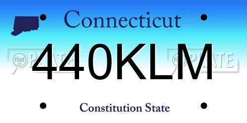 440KLM Connecticut License Plate