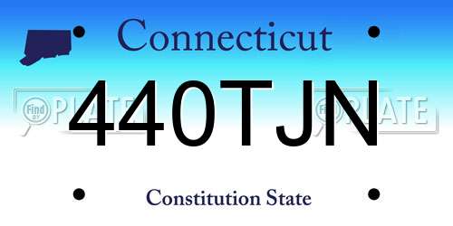 440TJN Connecticut License Plate