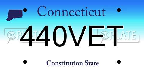 440VET Connecticut License Plate