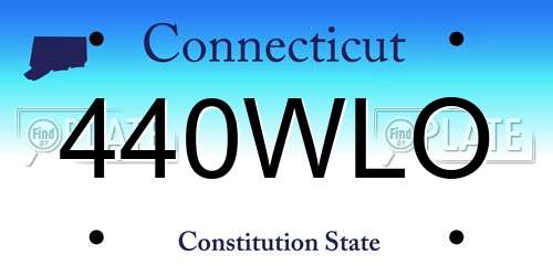 440WLO Connecticut License Plate