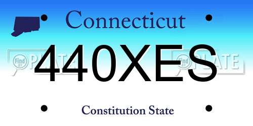 440XES Connecticut License Plate