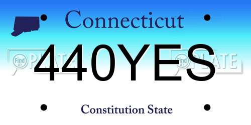 440YES Connecticut License Plate