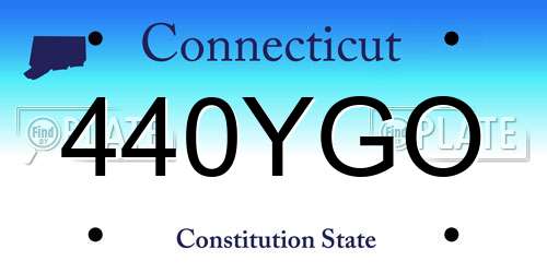 440YGO Connecticut License Plate