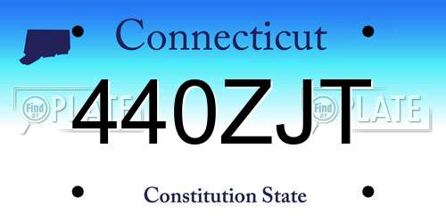 440ZJT Connecticut License Plate