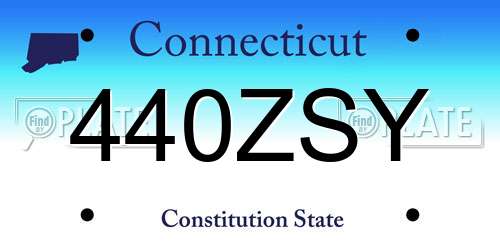 440ZSY Connecticut License Plate