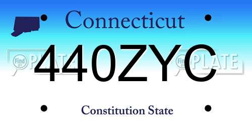 440ZYC Connecticut License Plate