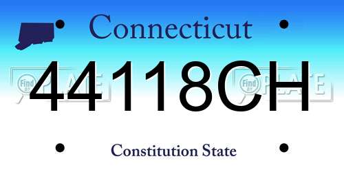 44118CH Connecticut License Plate