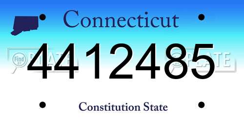 4412485 Connecticut License Plate