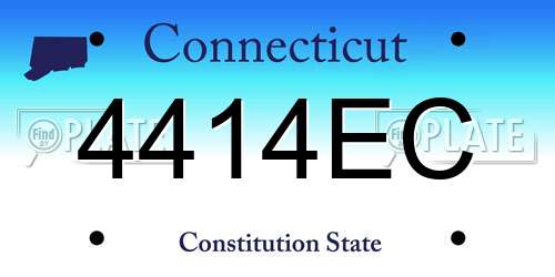 4414EC Connecticut License Plate
