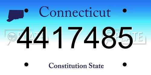 4417485 Connecticut License Plate