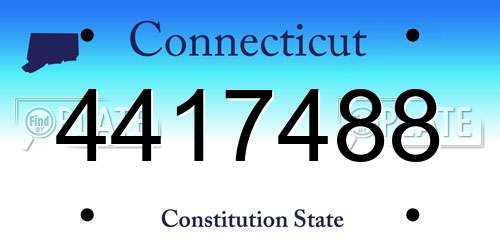4417488 Connecticut License Plate