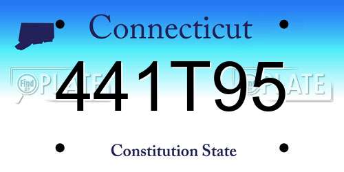 441T95 Connecticut License Plate