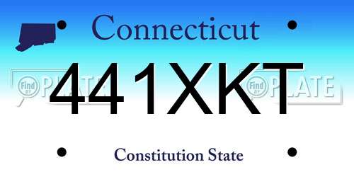441XKT Connecticut License Plate