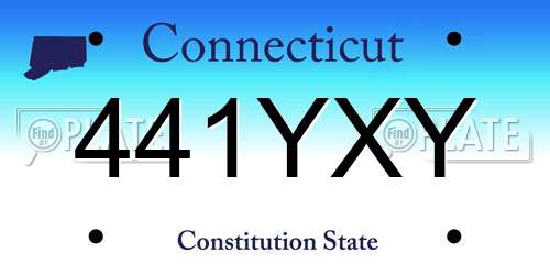 441YXY Connecticut License Plate
