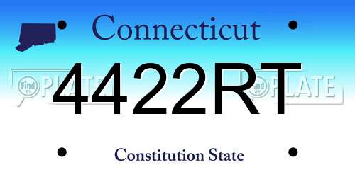 4422RT Connecticut License Plate