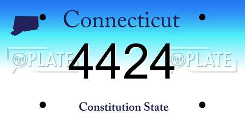 4424 Connecticut License Plate