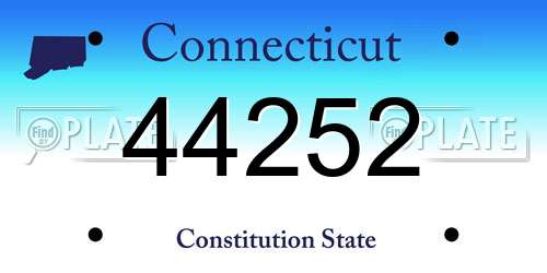 44252 Connecticut License Plate