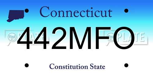 442MFO Connecticut License Plate