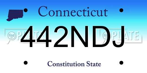 442NDJ Connecticut License Plate