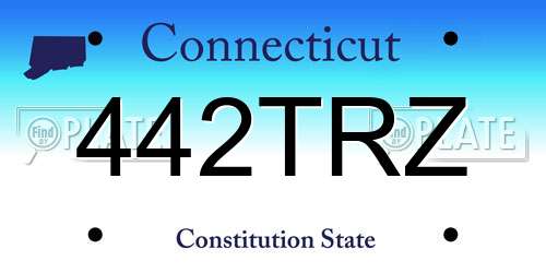 442TRZ Connecticut License Plate