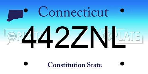 442ZNL Connecticut License Plate